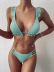 Solid Color Ruffled Bikini 2 Piece Swimsuit NSCMB95174