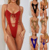 Solid Color Hollow One-Piece Swimsuit NSCMB95175