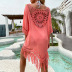 Loose Hollow Tassel Beach Sunscreen Smock Dress NSYZT95204