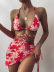 floral bikini skirt three-piece swimwear nihaostyles clothing wholesale NSFPP95338
