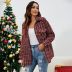 autumn Christmas woolen plaid jacket nihaostyles wholesale Christmas costumes NSGYH95357