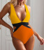 Sexy Color Matching One-Piece Swimsuit NSCMB95368