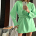 loose belt round neck long sleeve dress nihaostyles wholesale clothes NSLSA95556