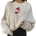 Plus Velvet Thick Warm Loose Round Neck Sweatshirt NSXIA96452