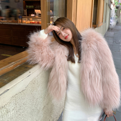 Hooded Faux Fur Cropped Coat Nihaostyles Clothing Wholesale NSJC95800