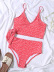 Floral Cross Bandage Split Lace High Waist Swimwear NSFPP96212