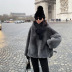 hooded faux fur coat nihaostyles clothing wholesale NSXSJ96502
