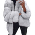 solid color faux fox fur mid-length coat nihaostyles clothing wholesale NSXSJ96504