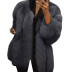 solid color faux fox fur mid-length coat nihaostyles clothing wholesale NSXSJ96504