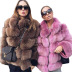 faux fur solid color stitching coat nihaostyles clothing wholesale NSXSJ96506