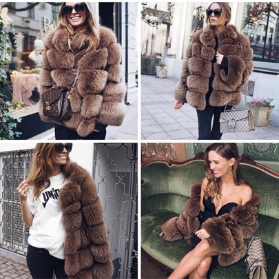 Faux Fur Solid Color Stitching Coat Nihaostyles Clothing Wholesale NSXSJ96506