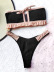Splicing Bandage Ruffle Trim Split Sexy Bikini 2 Piece Swimsuit NSCMB96561