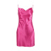 Solid Color Satin Sling Dress NSFLY96634