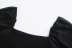 winter black square neck long-sleeved chiffon dress nihaostyles wholesale clothing NSAM96667