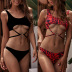 leopard print sexy metal buckle strap bikini two-piece swimsuit nihaostyles wholesale clothes NSCMB96880