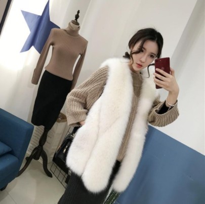 Mid-length Fox Fur Waistcoat Nihaostyles Clothing Wholesale NSXSJ96508