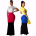 Stitching Multi-Color Slim Dress NSSJW96961