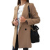 Solid Color Long-Sleeved Double-Breasted Lapel Woolen Jacket NSXPF97002