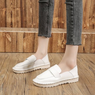 Pu Leather Flat Bottom Casual Shoes Nihaostyles Wholesale Clothes NSDFX97040