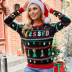 Christmas Embroidery Sequined Long-Sleeved Sweater NSYH97061