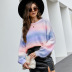 Gradient Color Knitted Long-Sleeved Sweater NSYH97064