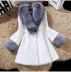 faux fox fur collar coat nihaostyles clothing wholesale NSXWY97162
