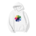 Color Flower Print Long-Sleeved Fleece Hoodie NSYAY99175