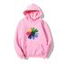 Color Flower Print Long-Sleeved Fleece Hoodie NSYAY99175