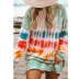 tie-dye printing gradient color loose long-sleeved sweatshirt dress nihaostyles wholesale clothes NSYID99174