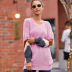 autumn V-neck lantern sleeve striped color-blocking sweater nihaostyles wholesale clothing NSLGY97524