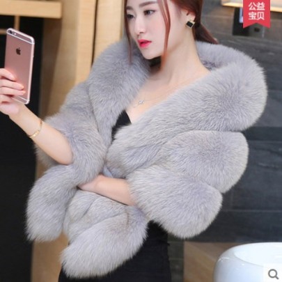 Imitation Fur Short Shawl Jacket Nihaostyles Wholesale Clothes NSXDS97540