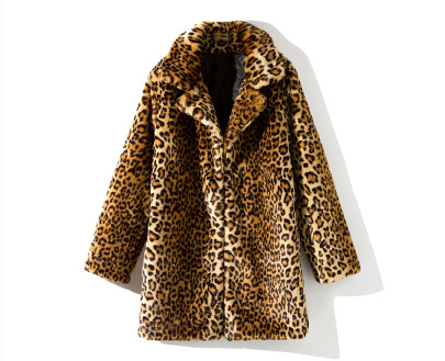 Faux Fur Suit Collar Leopard Print Jacket Nihaostyles Wholesale Clothes NSXDS97545
