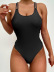 Sexy Solid Color One-Piece Swimsuit NSCMB97589