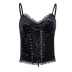 Sexy Black Lace Lace-Up Camisole NSGYB97731