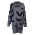 Loose Long-Sleeved Lengthened Bat Jacquard Tattered Edge Sweater NSGYB97746