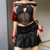 Pu Leather High Waist Pleated Skirt NSGYB97757