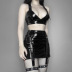 Sexy Pu Leather With Garter Mini Skirt NSGYB97806