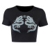 Dragon Print Short-Sleeved Short T-Shirt NSGYB97827