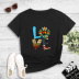 Love Printed Casual Short-Sleeved T-Shirt NSYAY100942