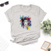 Round Neck Animal Printed Short-Sleeved T-Shirt NSYAY99170