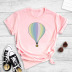 Round Neck Balloon Printed Short-Sleeved T-Shirt NSYAY100932