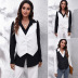 Fake 2 Piece Color Matching Vest Long-Sleeved Shirt NSGBS97854