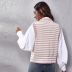 Striped Knitted Sweater Vest NSGBS97859