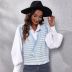 Striped Knitted Sweater Vest NSGBS97860