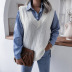 V-Neck Casual Loose Knit Sweater Vest NSBJ97934