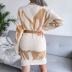 Geometric Pattern Knitted Dress NSBJ97941