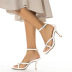 Square Toe Flip Flop Stilettos Sandals NSSO98061