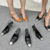 Iron Square Toe Stiletto Sandals NSSO98062