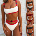 solid color buckle bikini split two-piece swimsuit nihaostyles wholesale clothing NSCMB98110