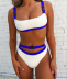 solid color buckle bikini split two-piece swimsuit nihaostyles wholesale clothing NSCMB98110
